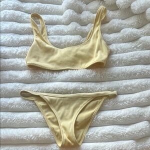 Pacsun La Hearts Light Yellow Bikini